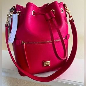 Dooney & Bourke Pink Drawstring bucket bag